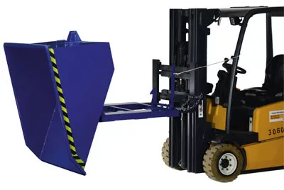 Billenőtároló, ollós mechanizmussal, térfogata 0,5 köbméter, teherbírás 1200 kg, hxszxm 1450x830x780 mm, ral 3000 lángvörös