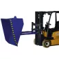   Billenőtároló, ollós mechanizmus, térfogat 0,5 köbméter, teherbírás 1200 kg, hxszxm 1450x830x780 mm, ral 5010 enciánkék