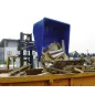   Billenőtároló, ollós mechanizmus, térfogat 0,5 köbméter, teherbírás 1200 kg, hxszxm 1450x830x780 mm, ral 5010 enciánkék