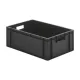 Euronorm konténerek, vezetőképes, polipropilén, fekete, hxszxm kívül/belül 600/551x400/352x210/200 mm, 2 db-os csomag