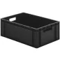   Euronorm konténerek, vezetőképes, polipropilén, fekete, hxszxm kívül/belül 600/551x400/352x210/200 mm, 2 db-os csomag