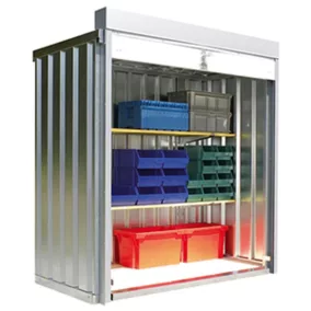   Redőnyös konténer fa padlóval, tetővel együtt, belső magasság 2000 mm, szé x m x ma 2100x1176x2330 mm