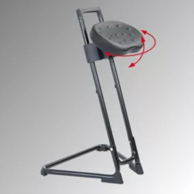   Állássegítő, fekete ülés, fekete váz, ülésmagasság-állítás 600-850 mm