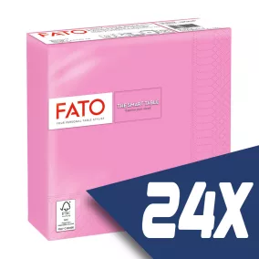   Fato Szalvéta 33x33cm rózsaszín 2 rétegű 50 lap/csomag (24 csomag)