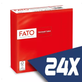   Fato Szalvéta 33x33cm piros 2 rétegű 50 lap/csomag (24 csomag)