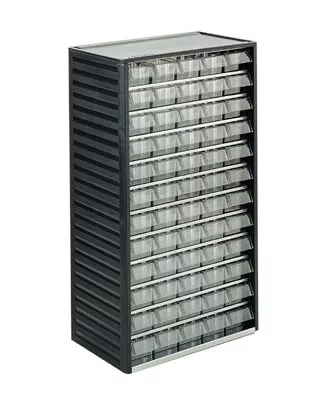 Apróalkatrész szekrény 60 fiókkal, polipropilén (pp) ral 7016, széxméxma 310x180x550 mm