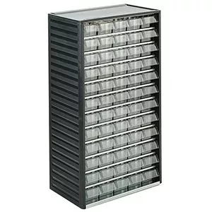Apróalkatrész szekrény 48 fiókkal, polipropilén (pp) ral 7016, széxméxma 310x180x550 mm