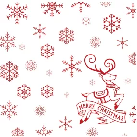   Fato Sztár karácsonyi szalvéta Christmas Deer White 2 rétegű 38x38cm 40 szál/csomag 