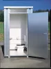 Mobil wc, sarokmosdóval, alacsony öblítésű wc-vel és 160 literes frissvíztartállyal, szé x mé x ma 1400x1250x2425 mm