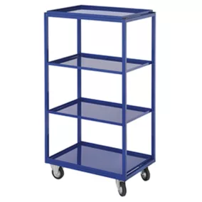   Kínáló- és komissiózó kocsik, hxszxm 383x485x923 mm, 3 egyenes polc, teherbírás 230 kg
