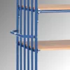 Többszintes kocsi, 2 oldalfal függőleges merevítőkkel, 4 rakodófelület hxsz 1200x800 mm, külső méretek hxszxm 1369x809x1800 mm, teherbírás 600 kg, ral 5007 ragyogó kék