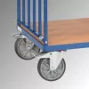 Többszintes kocsi, 2 oldalfal függőleges merevítőkkel, 4 rakodófelület hxsz 1200x800 mm, külső méretek hxszxm 1369x809x1800 mm, teherbírás 600 kg, ral 5007 ragyogó kék