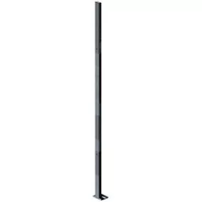   Válaszfal védőrács kezdő-/záróoszlopa, magasság 2200 mm, ral 7037 porszürke