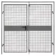 Kétszárnyú ajtó válaszfal védőrácsához, sz x m 2200x2500 mm, ral 7037 poros szürke