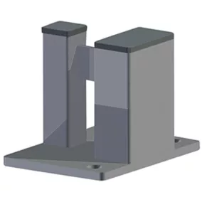   T-oszlop válaszfal védőrácshoz, magasság 2200 mm, ral 7037 porszürke