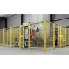 Kétszárnyú ajtó gépvédőkhöz, zárható, szélesség x magasság 2000x2000 mm, ral 1018 cinksárga