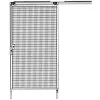 Tolóajtó gépvédőkhöz, mágneses zárral, szé x ma 1000x2000 mm, ral 1018 cinksárga