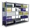 Többcélú, csavarmentes polcrendszer, csavarmentes polcrendszer, 5 tömör lapos polc, alsó rész, polcterhelés 125 kg, széxméxma 1000x300x2000 mm, támasztékok ral 7024 grafitszürke, polcok ral 7035 világosszürke