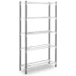   Többcélú, csavarmentes polcrendszer, csavarmentes polcrendszer, 6 csőacél polccal, alsó rész, polcterhelés 124 kg, széxméxma 1500x600x2250 mm, támaszok ral 7024 grafitszürke, polcok ral 7035 világosszürke