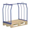 Raklapfelépítmény, biztonsági csúszótalpakkal, 1000 mm magas, 800x1200 mm-es raklapokhoz, teherbírás 500 kg, ral 5012 világoskék