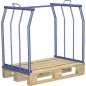   Raklapfelépítmény, biztonsági csúszótalpakkal, magasság 800 mm, 800x1200 mm-es raklapokhoz, teherbírás 500 kg, ral 5012 világoskék
