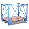 Raklapfelépítmény, 1200 mm magas, 1000x1200 mm-es raklapokhoz, 2000 kg teherbírás, ral 5012 világoskék, v-alakú oldalmerevítőkkel