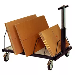   Karton szállítók, mobil, 1 szint, kb. 100 doboz, kihúzható teleszkópos tolófogantyúval, szé x mé x ma 1015x600x690 mm