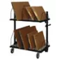   Karton szállítók, mobil, 1 szint, kb. 100 doboz, kihúzható teleszkópos tolófogantyúval, szé x mé x ma 1015x600x690 mm