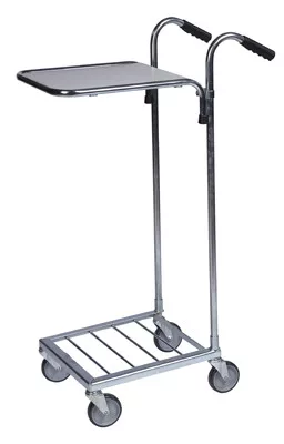 Mini szállítókocsi, széxméxma 660x385x1090 mm, 1 polc, horganyzott, teherbírás 35 kg, 4 forgókerék