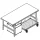 Pult alatti magazin, teherbírás 150 kg, széxméxma 1015x600x604 mm