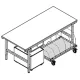 Pult alatti magazin, teherbírás 150 kg, széxméxma 1015x600x604 mm