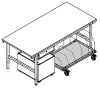 Pult alatti magazin, teherbírás 150 kg, széxméxma 1015x600x604 mm