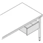   Acél fiók, jobbos és balos is használható, teherbírás 35 kg, széxméxma 520x500x150 mm