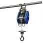   Elektromos építőipari emelő, 0,8 kw, teherbírás 80 kg, kötélhossz 23 m, kötélsebesség 18-30 m/perc, forgóhorog