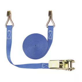   Kétrészes rögzítőpánt, hegyes horoggal, 800 dan megengedett szakítóerő a pántolásban, heveder szélessége 25 mm, hossza 4 m, szín kék, 4 darabos csomag