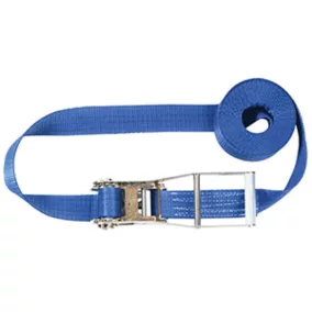   Egyrészes rögzítőpánt, hosszú karos nyomóracsni, 4000 dan szakítóerő, heveder szélessége 50 mm, hossza 4 m, szín kék, 4 csík, 2 darabos csomag