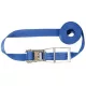 Kétrészes rögzítőpánt, hosszú karos nyomóracsni + keretkampó, 4000 dan szakítóerő. id umr., gurtbr. 50 mm, h 4 m, kék színű, 4 csík, 2 db-os csomag