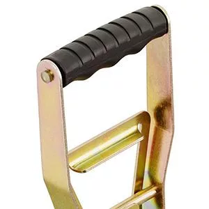 Kétrészes rögzítőpánt, hosszú karos nyomóracsni + keretkampó, 4000 dan szakítóerő. id umr., gurtbr. 50 mm, h 4 m, kék színű, 4 csík, 2 db-os csomag