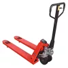 Kézi raklapemelő mérleggel, teherbírás 2500 kg, villahossz 1185 mm, súlykijelzés 0,5 kg-os lépésekben, pontosság 99,95 százalék
