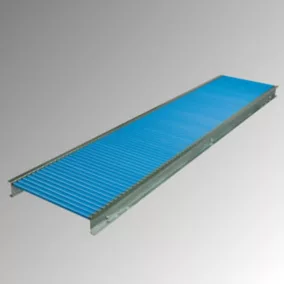   Kis görgős szállítószalag műanyag görgőkkel, nyomtávolság 200 mm, középtávolság 37,5 mm, görgőátmérő. 30 mm, egyenes 975 mm