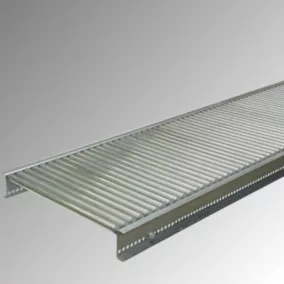   Kis görgős szállítószalag horganyzott acél görgőkkel, nyomtávolság 200 mm, középtávolság 37,5 mm, görgőátmérő. 30 mm, egyenes 975 mm