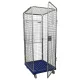 Dróthálós falú kocsi, 3 oldalas, hasznos magasság 1020 mm, hxszxm 810x720x1200 mm, hdpe alaplap, ral 5010 enciánkék