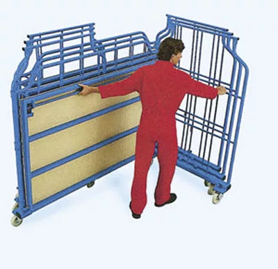 Korlátos kocsi, hxszxm 2000x1150x1850 mm, teherbírás 800 kg