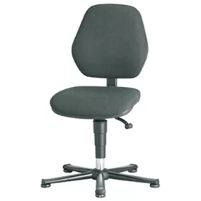   Forgószék műhelybe, laboratóriumba, antracit színű szövetfelület, csúszótalpak, ülésmagasság 470-610 mm