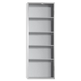   Tárolószekrény, ajtók nélkül, 4 polccal, elülső tárolórekeszek nélkül, széxméxma 690x285x1950 mm, ral 7035 világosszürke