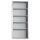 Tárolószekrény, ajtók nélkül, 4 polccal, elülső tárolórekeszek nélkül, széxméxma 950x400x1950 mm, ral 7035 világosszürke