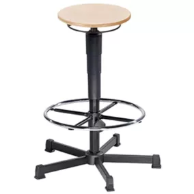   Gázrugós magasságállítású munkaszék, lábtartóval, bükk rétegelt lemezből készült ülés, ülésmagasság 530-780 mm