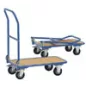   Összecsukható kocsi, rakodófelület hxsz 720x450 mm, külső méretek hxszxm 815x470x930 mm, teherbírás 250 kg, ral 5007 ragyogó kék