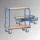 Összecsukható kocsi, 2 rakodófelülettel hxsz 720x450 mm, külső méretek hxszxm 900x470x900 mm, teherbírás 250 kg, ral 5007 ragyogó kék