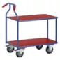   Optiliner asztali kocsi, 2 rakodófelülettel hxsz 900x600 mm, külső méretek hxszxm 1115x600x1030 mm, teherbírás 400 kg, kék/piros